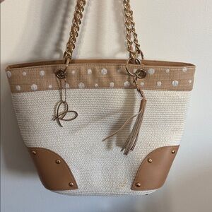 Piarossini Accessories Cream/Brown Shoulder bag purse